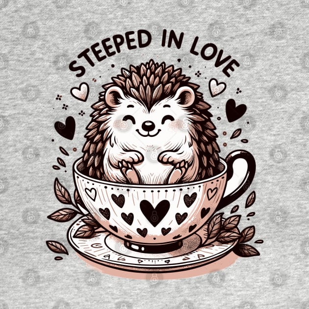 Cozy Hedgehog Tea Time by WEARWORLD